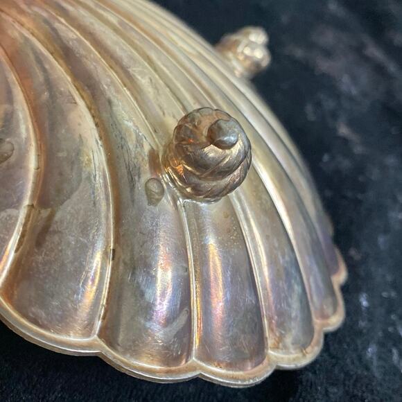 Brooklyn Antique Silver Plate Foot Trinket Dish E.G. Webster Son Patina Vintage - Picture 7 of 10